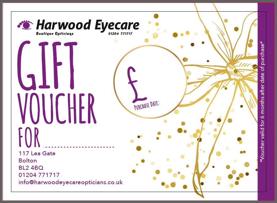 harwood opticians Bolton - voucher